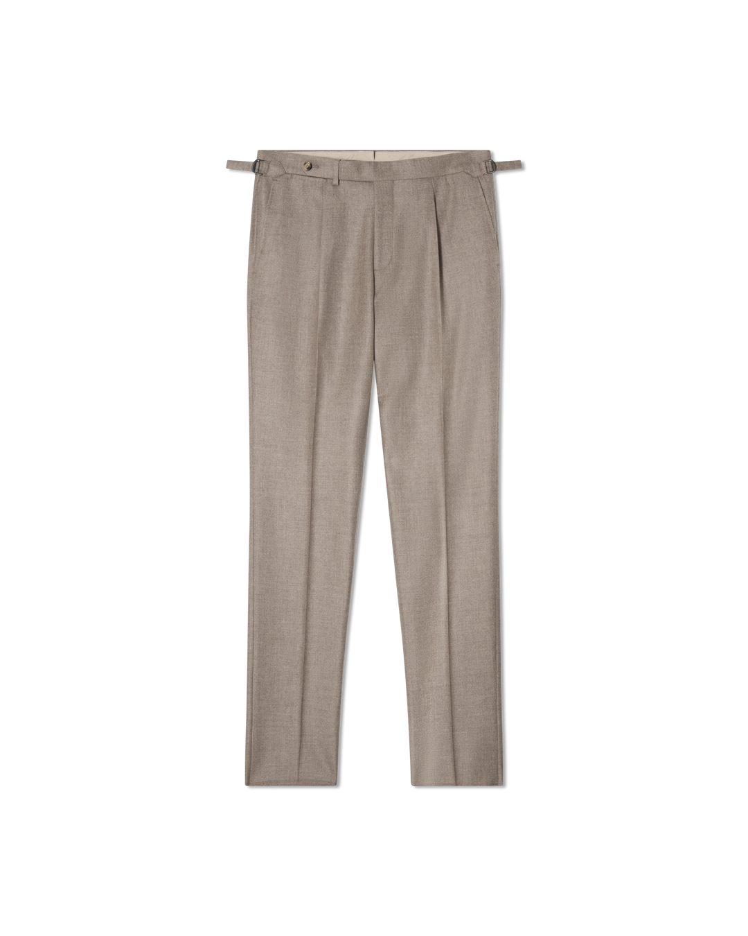 Flanellhose aus Wolle und Kaschmir Taupe