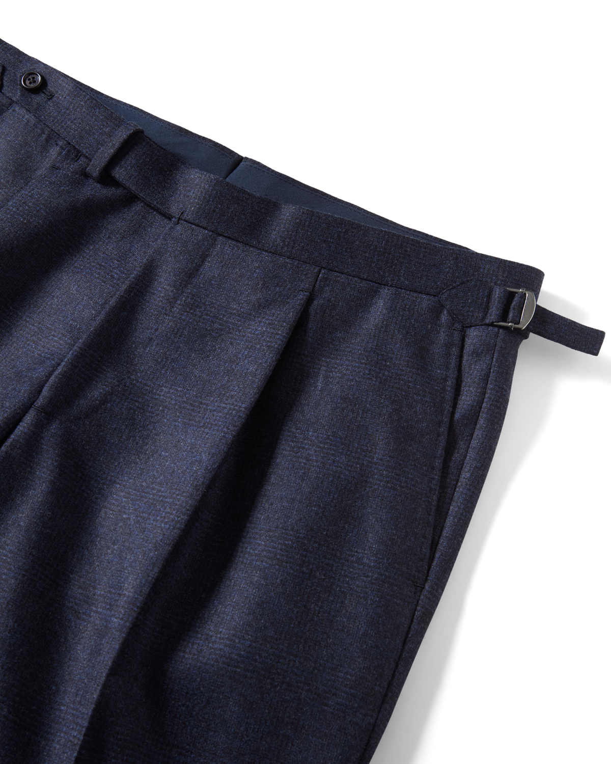 Wool Cashmere Glen Plaid Suit Navy