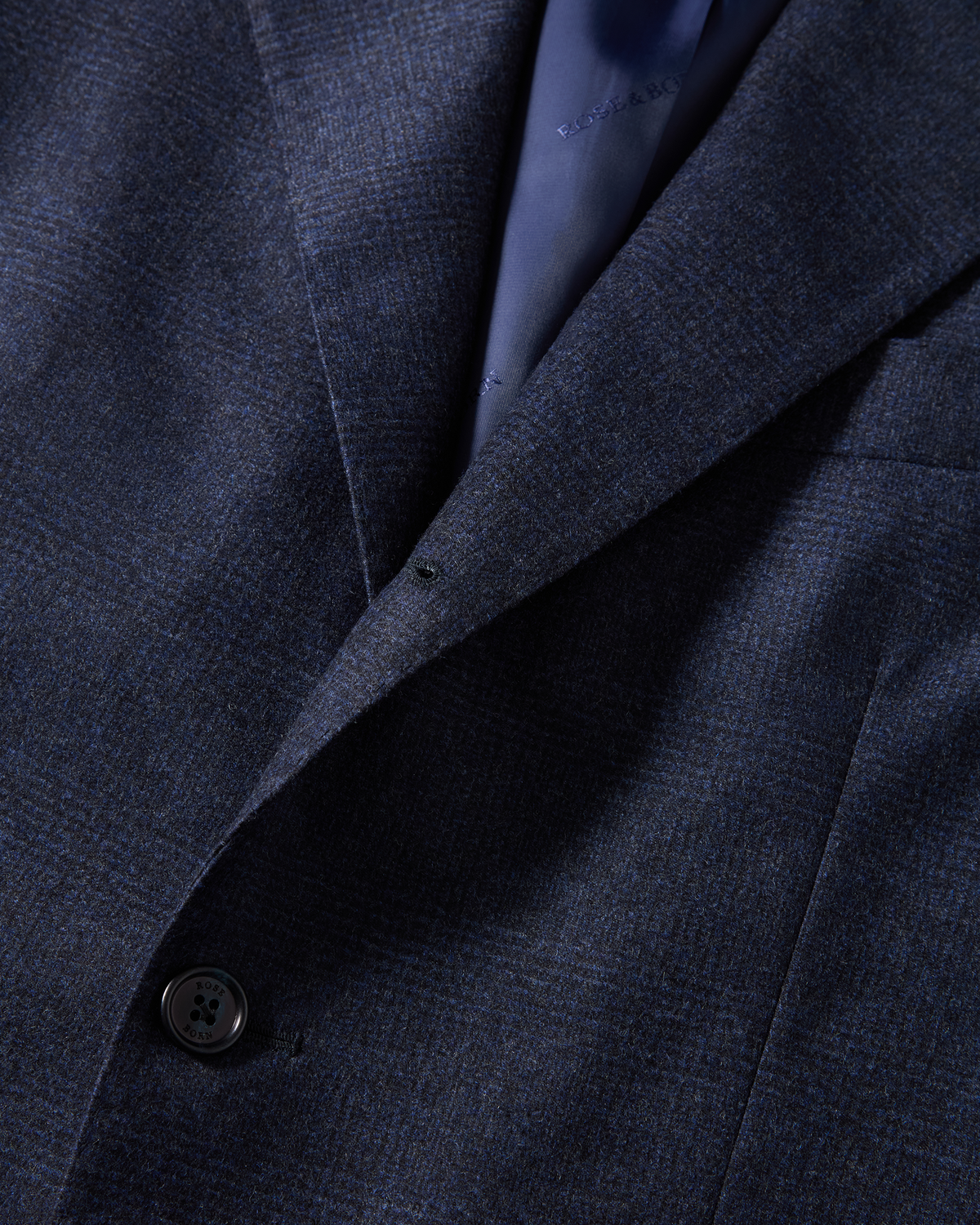 Wool Cashmere Glen Plaid Suit Navy
