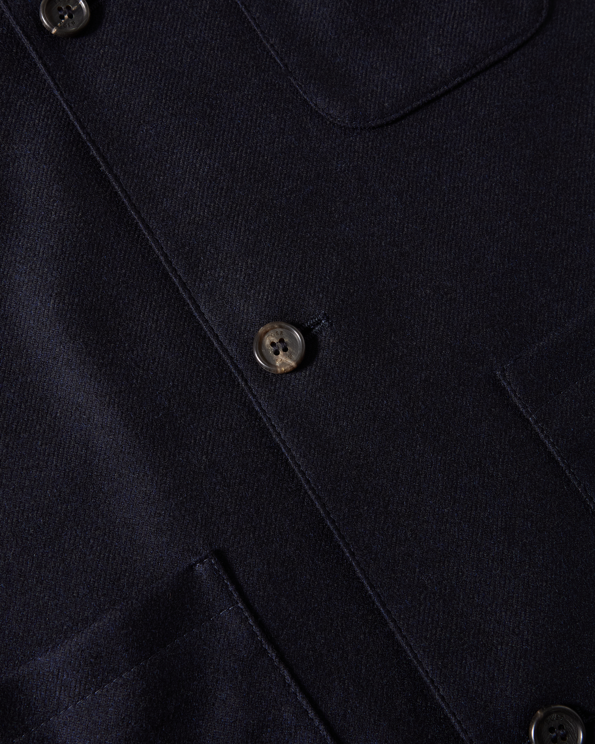 Overshirt Wool Cashmere Navy