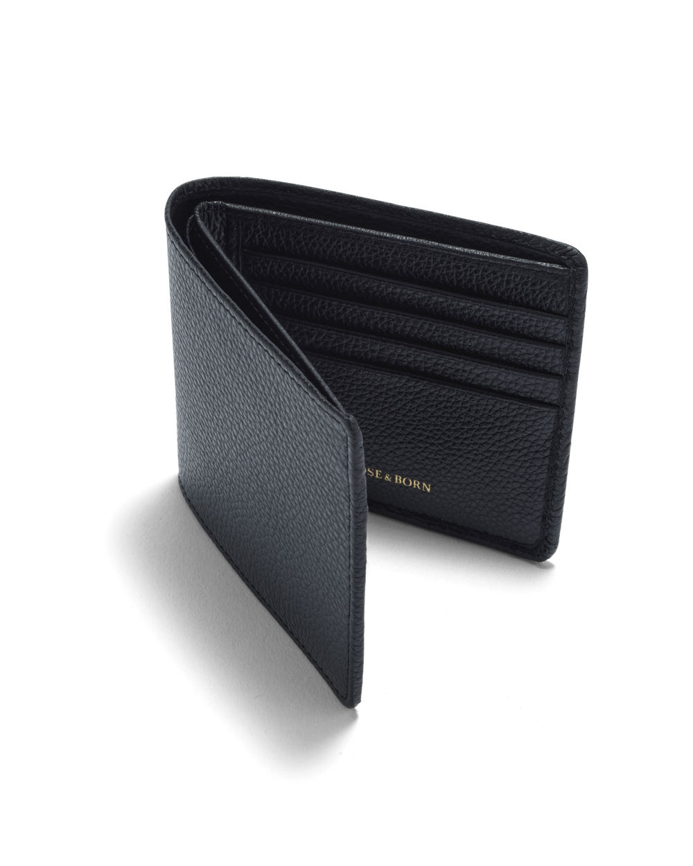 Grain Leather Wallet Black