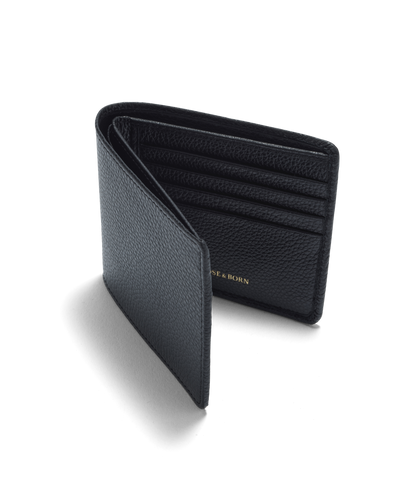 Grain Leather Wallet Black