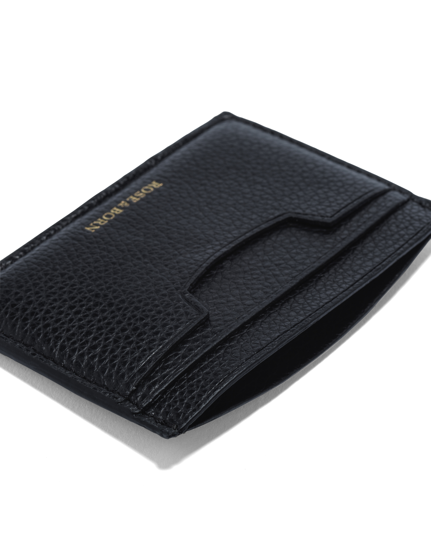 Grain Leather Card Holder Black