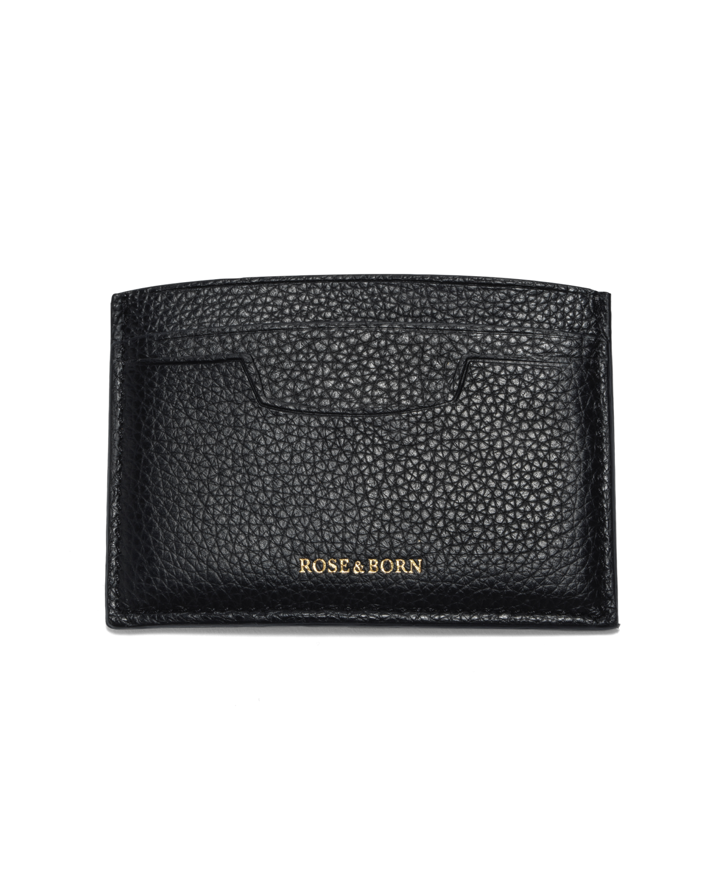 Grain Leather Card Holder Black