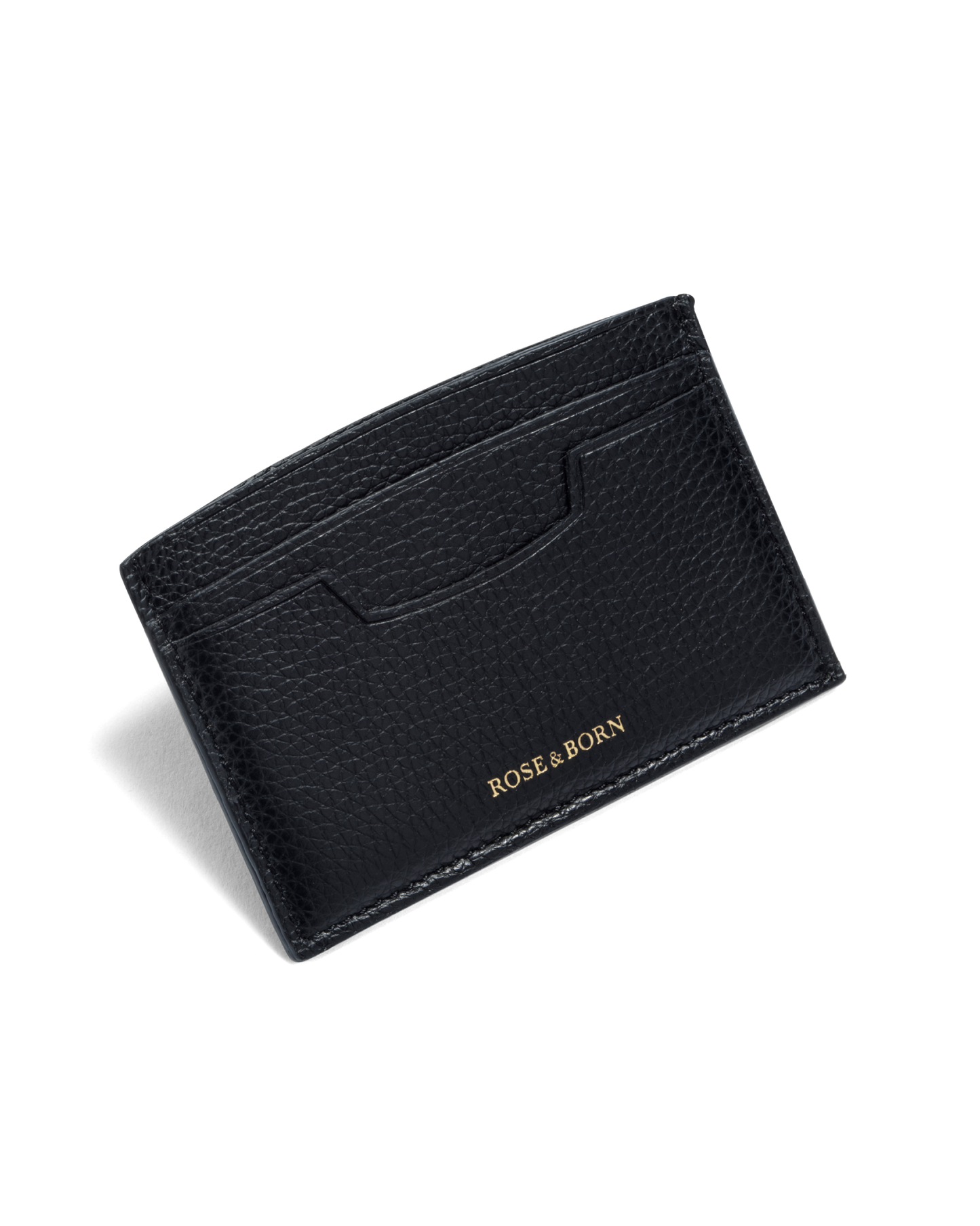 Grain Leather Card Holder Black