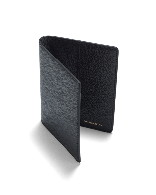 Grain Leather Passport Cover Black