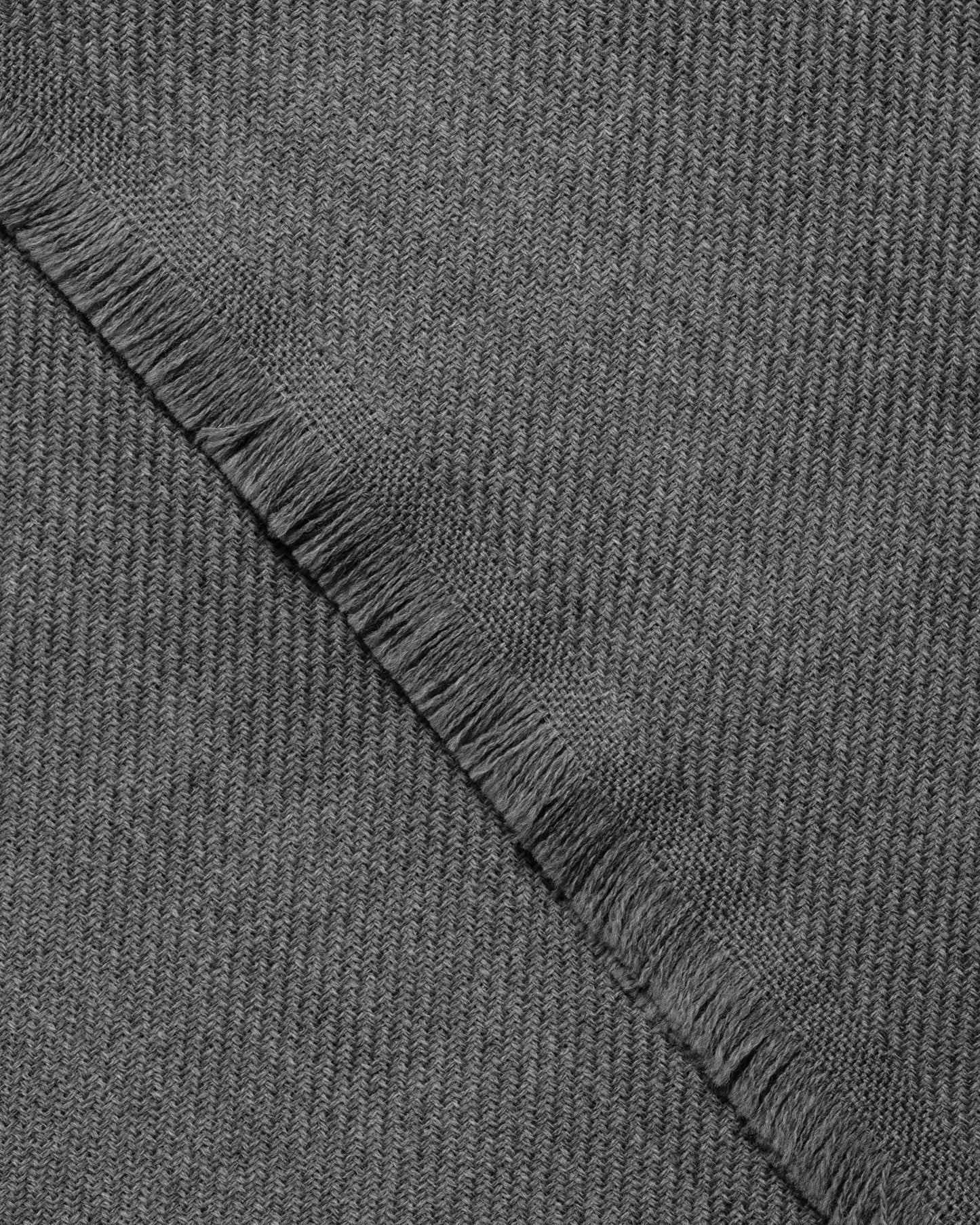 Twill Virgin Wool Scarf Grey