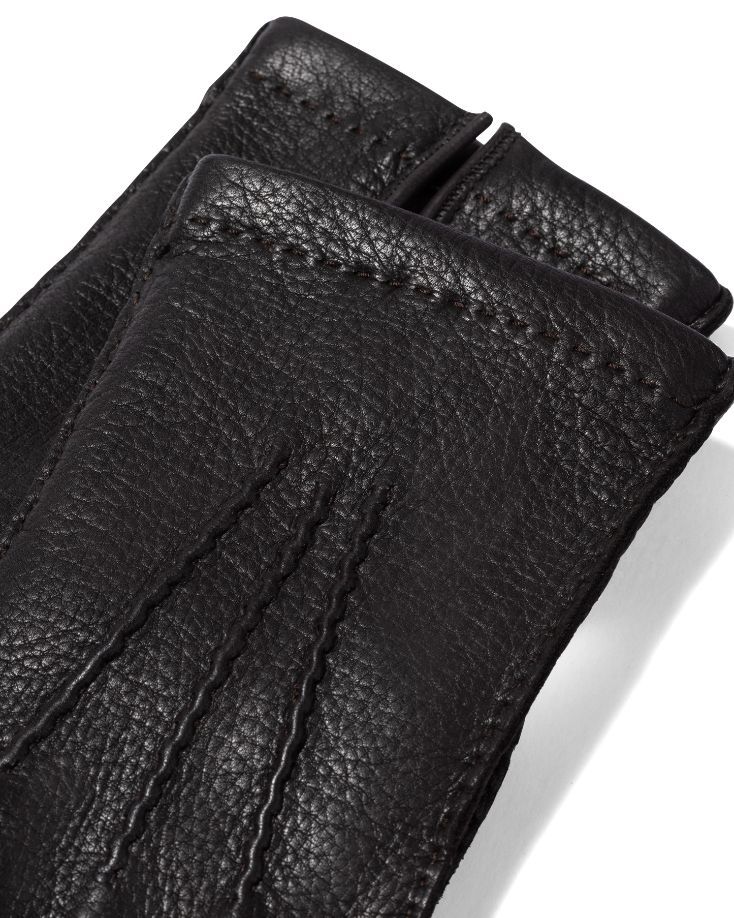 Deer Leather Gloves Black