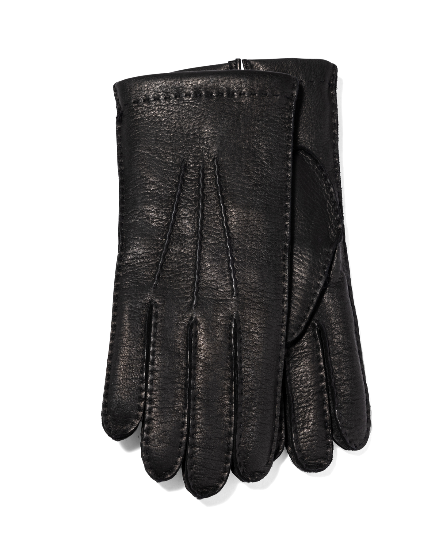 Deer Leather Gloves Black