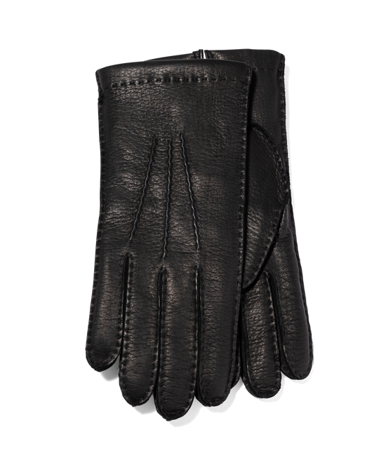 Deer Leather Gloves Black