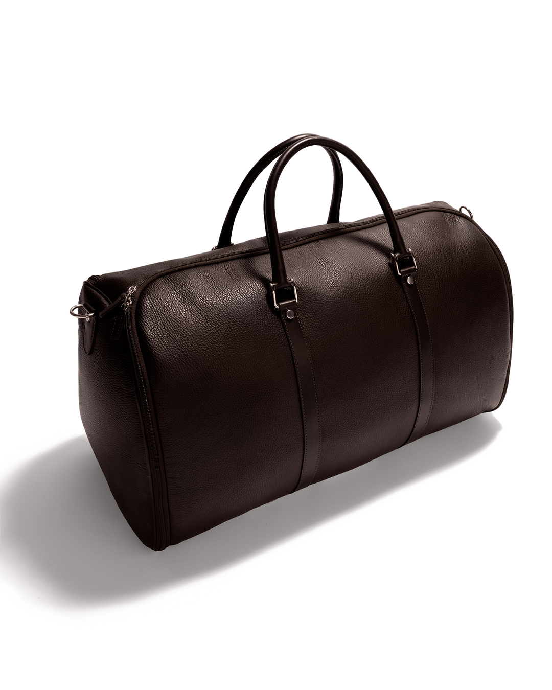 Leather Garment Bag Brown