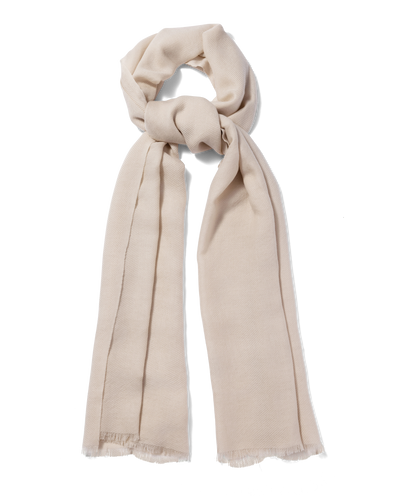 Twill Cashmere Scarf Beige