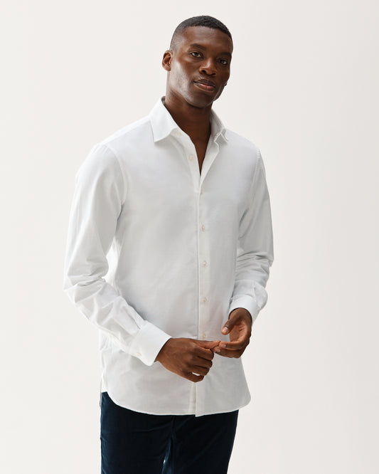 Brushed Cotton Shirt White