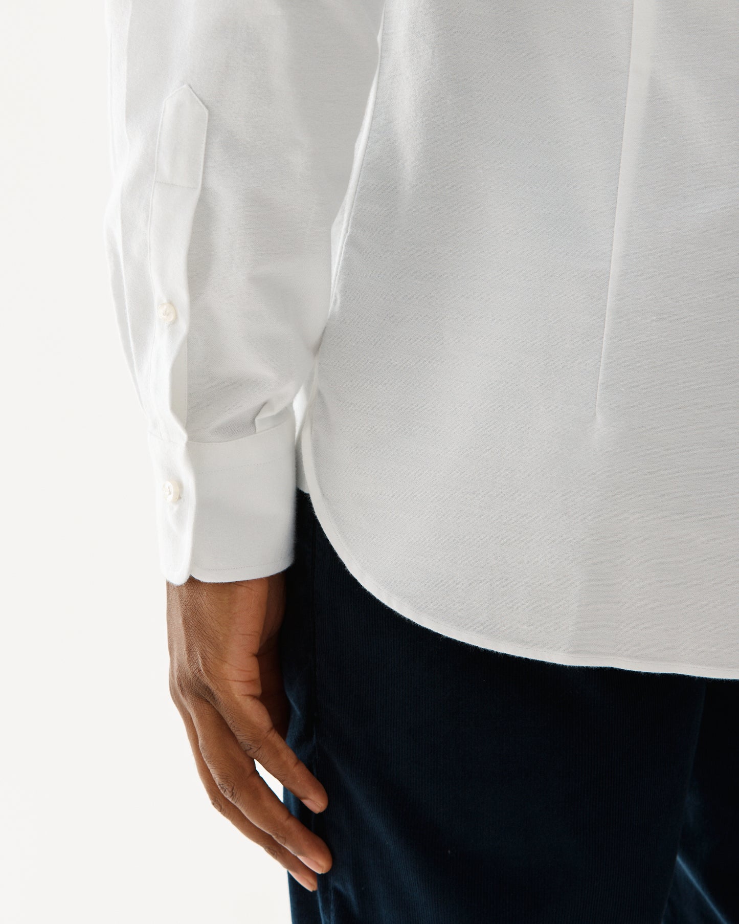 Brushed Cotton Shirt White