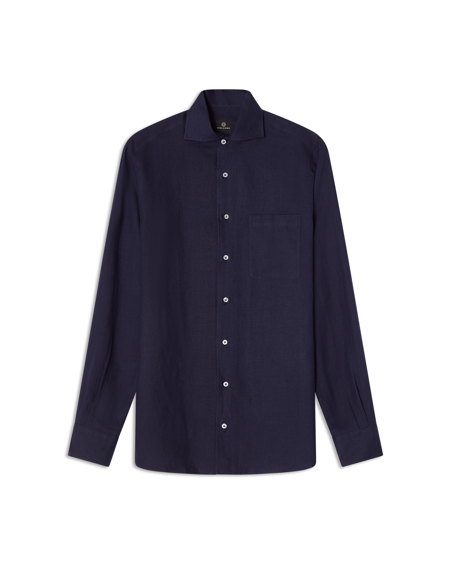 One-Piece Linen Shirt Navy