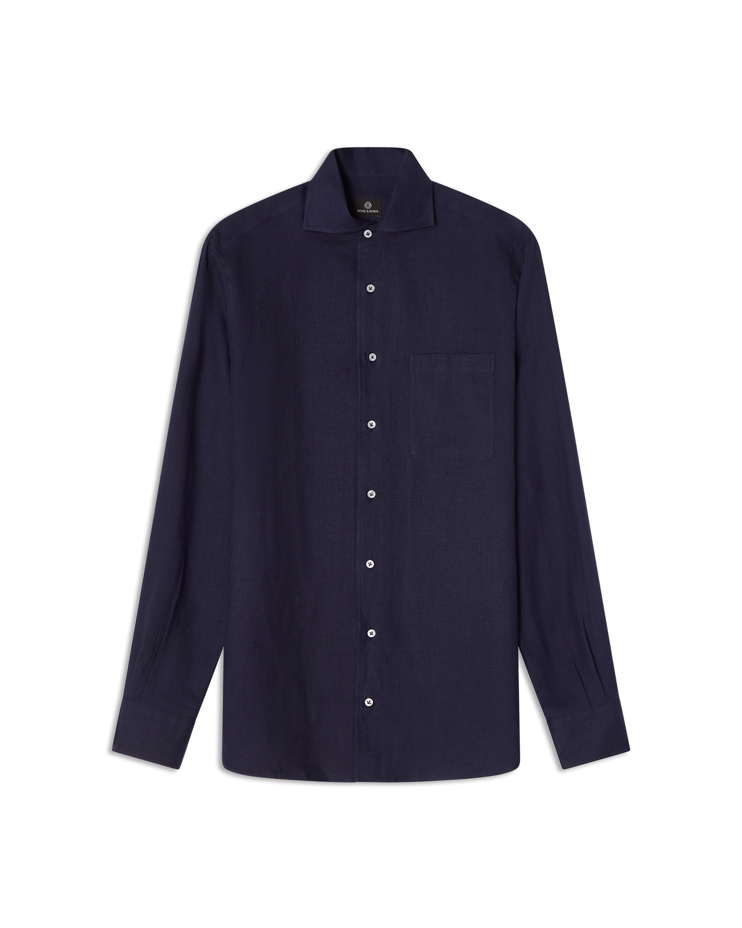 One-Piece Linen Shirt Navy
