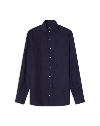 One-Piece Linen Shirt Navy