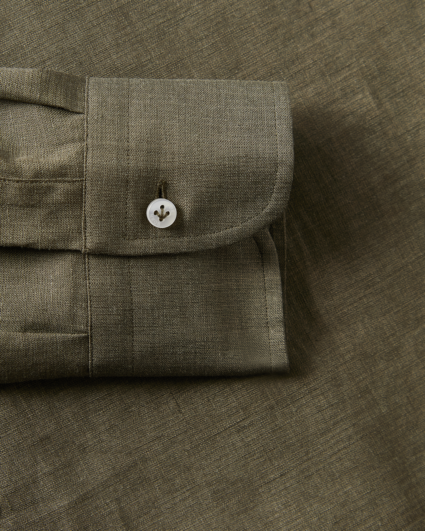 One-Piece Linen Shirt Forest Green