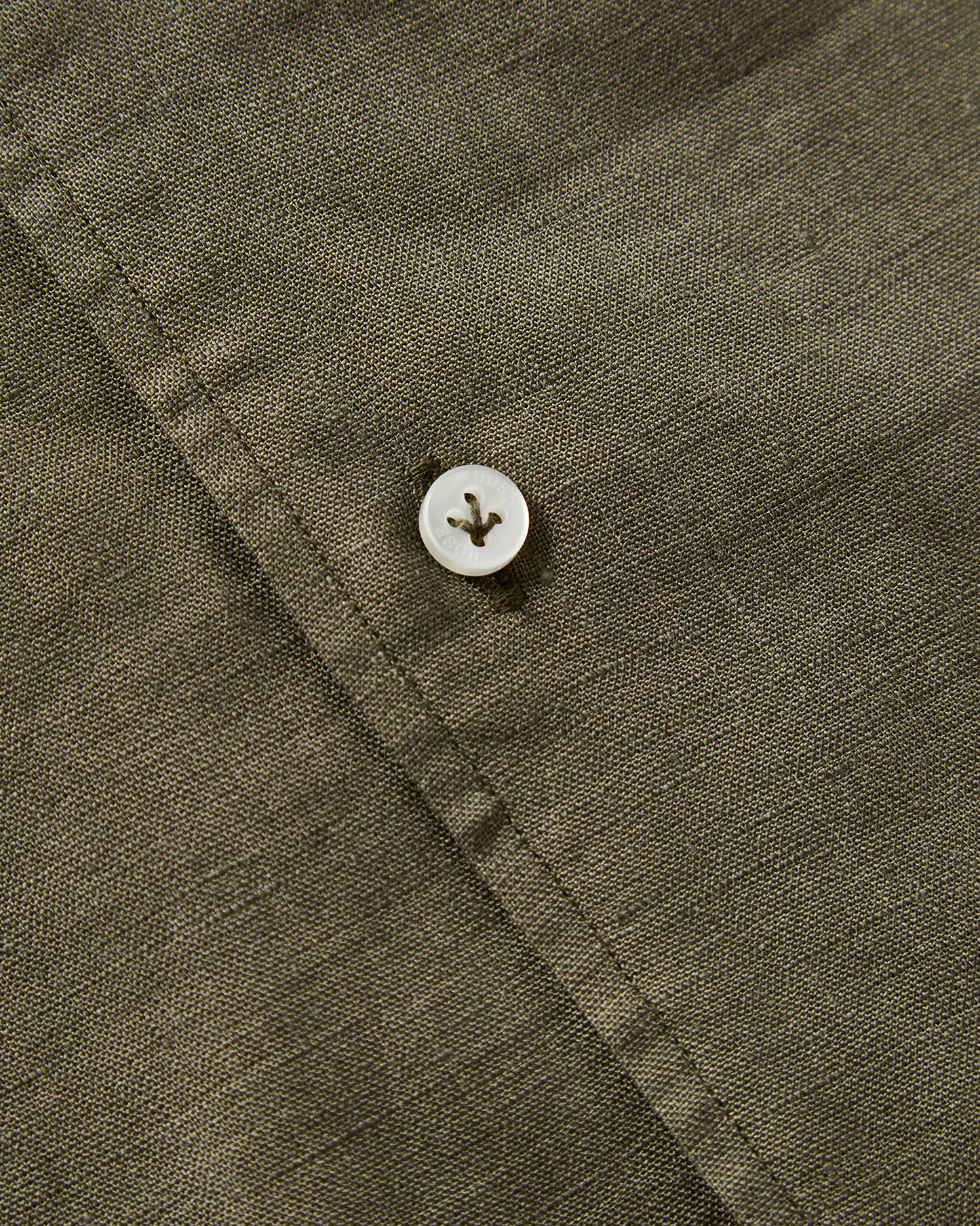 One-Piece Linen Shirt Forest Green