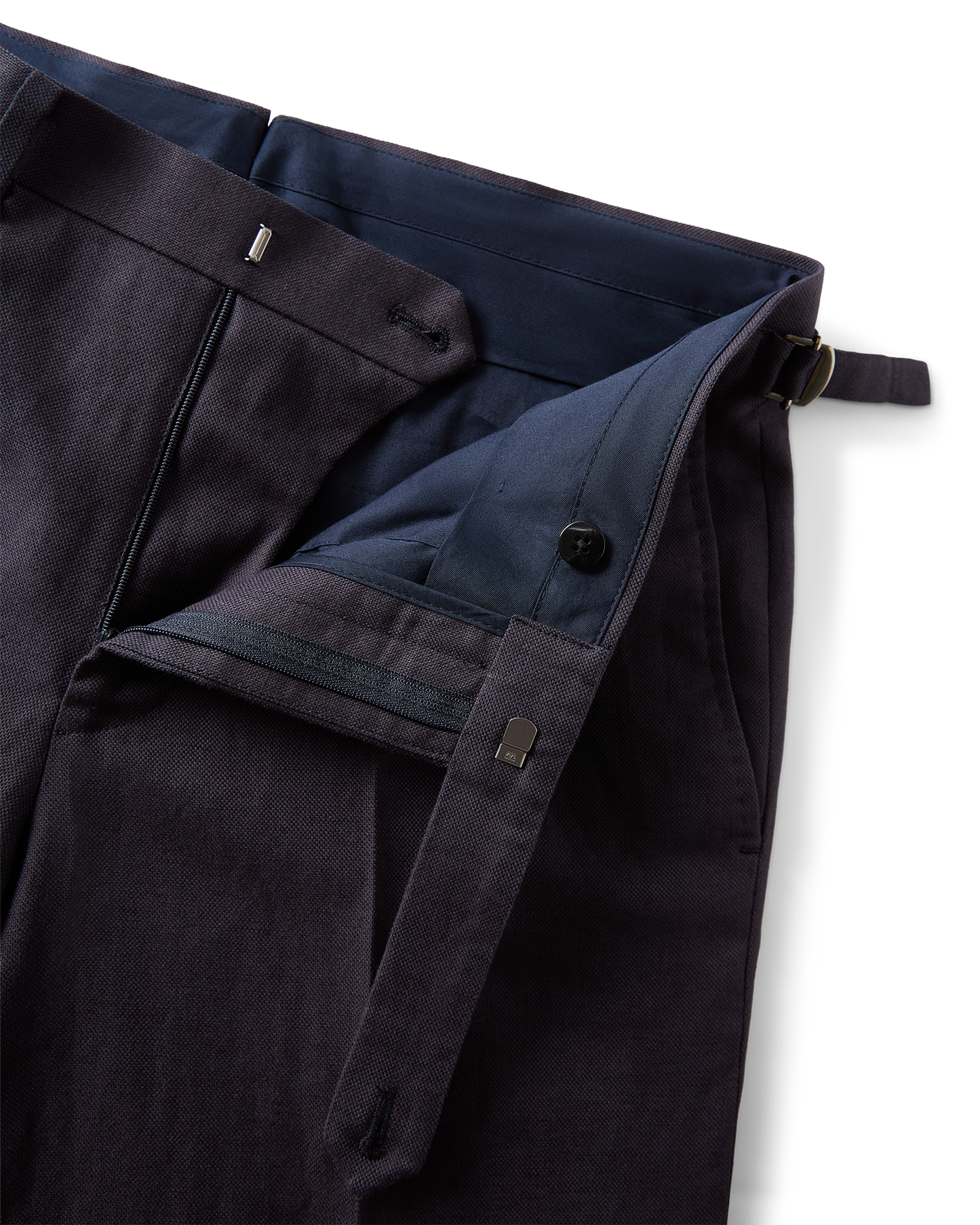Linen Cotton Trousers Navy
