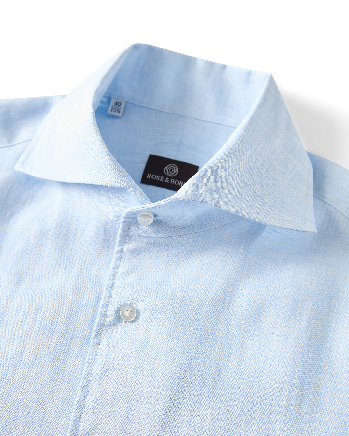 One-Piece Linen Shirt Light Blue