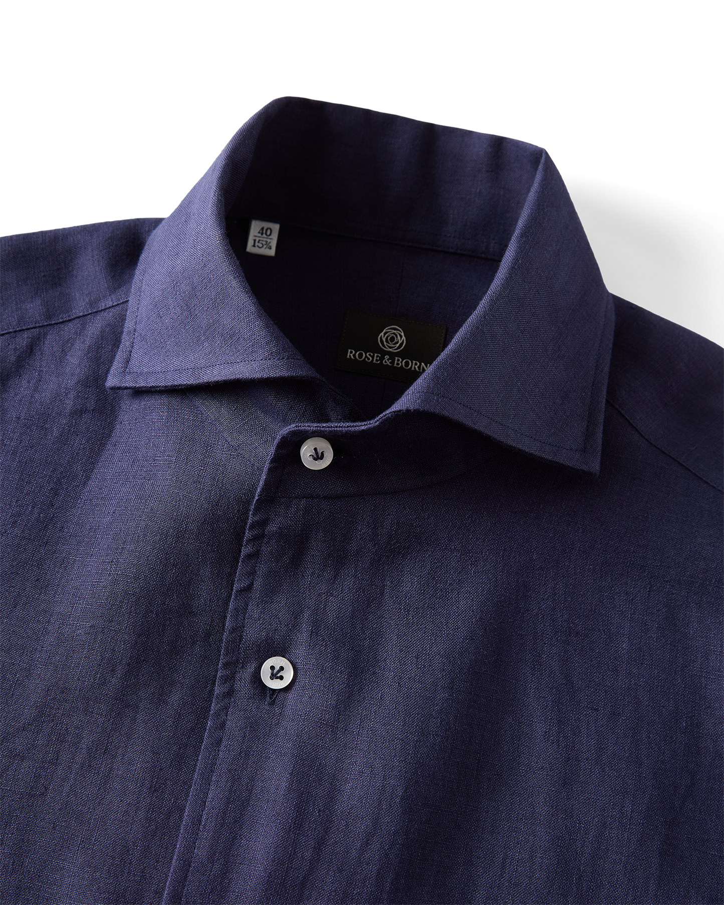 One-Piece Linen Shirt Navy