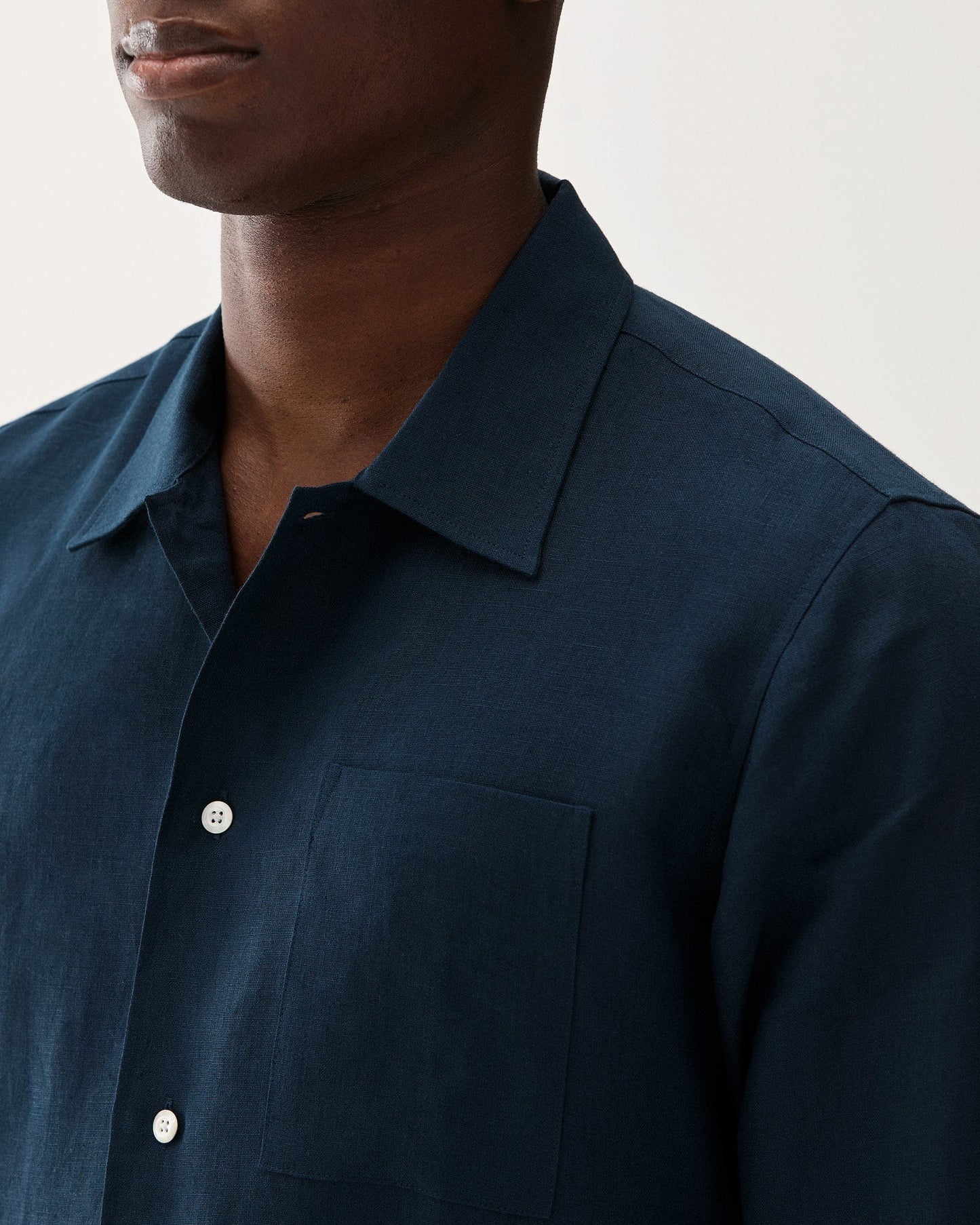 Linen Resort Shirt Navy