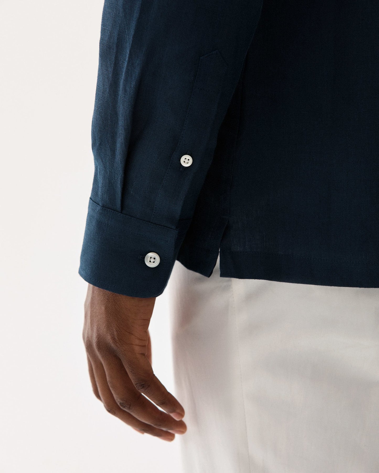 Linen Resort Shirt Navy