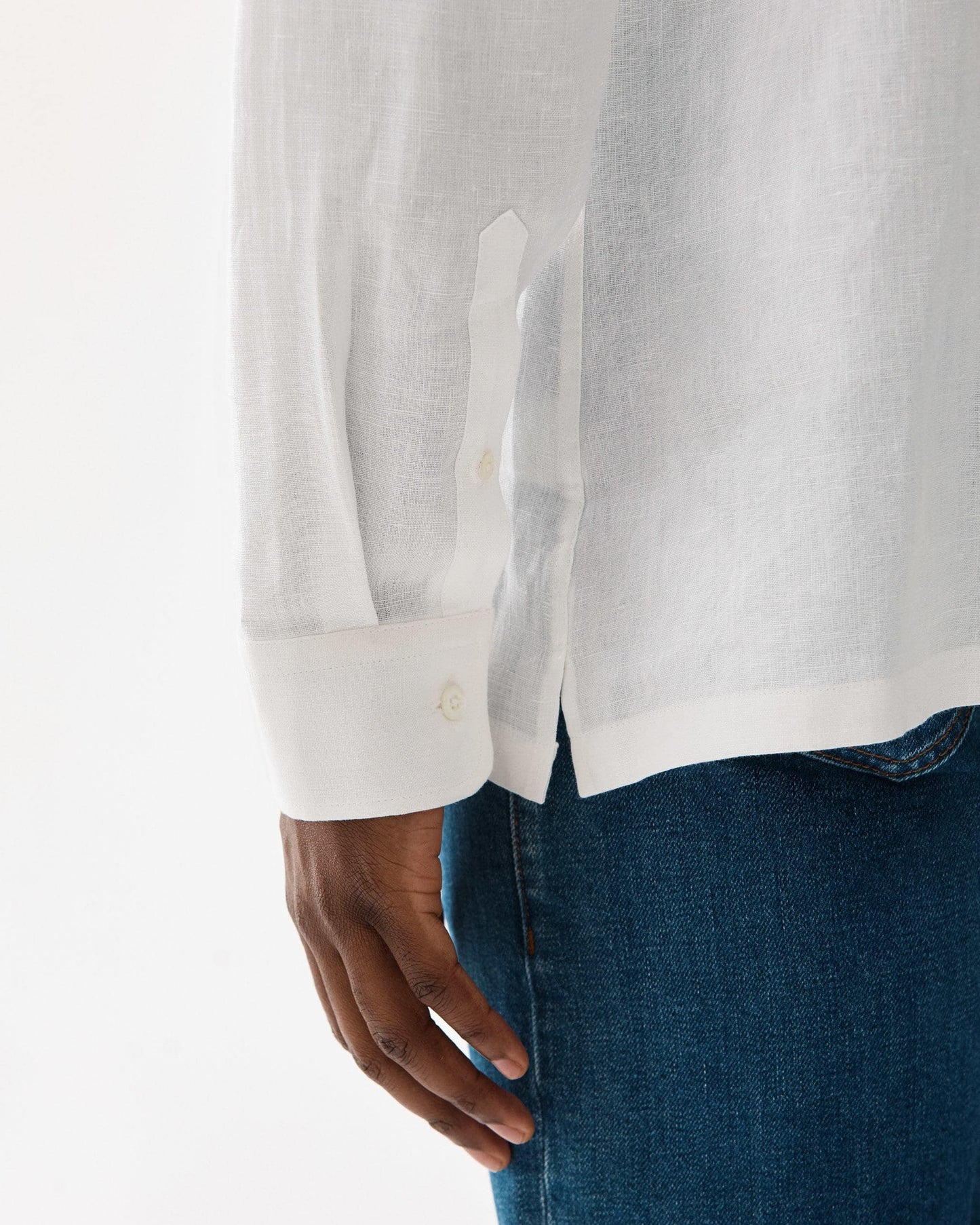 Linen Resort Shirt White