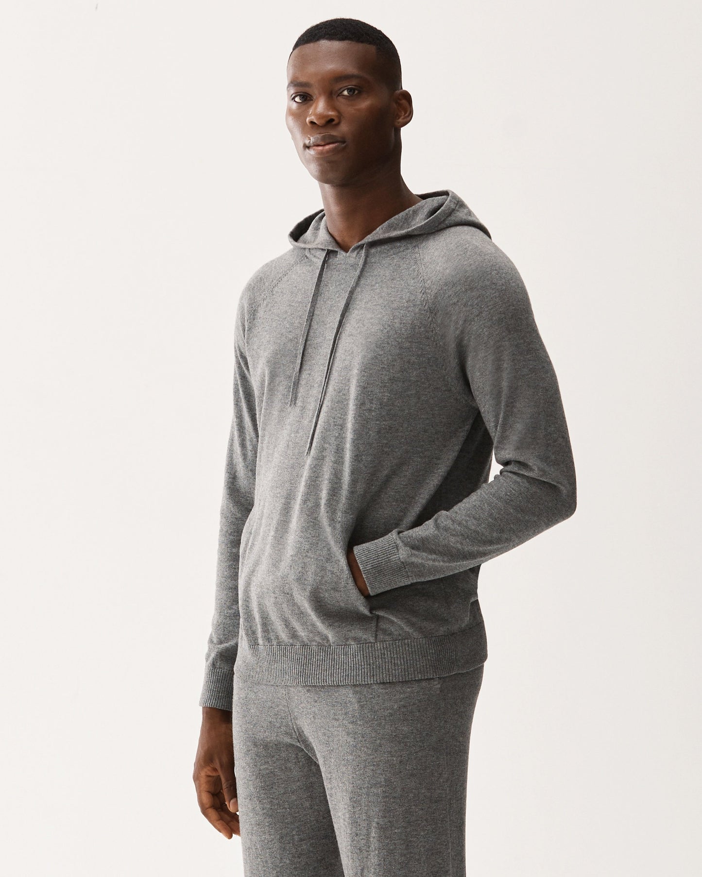 Hoodie Merino Cotton Sweater Grey