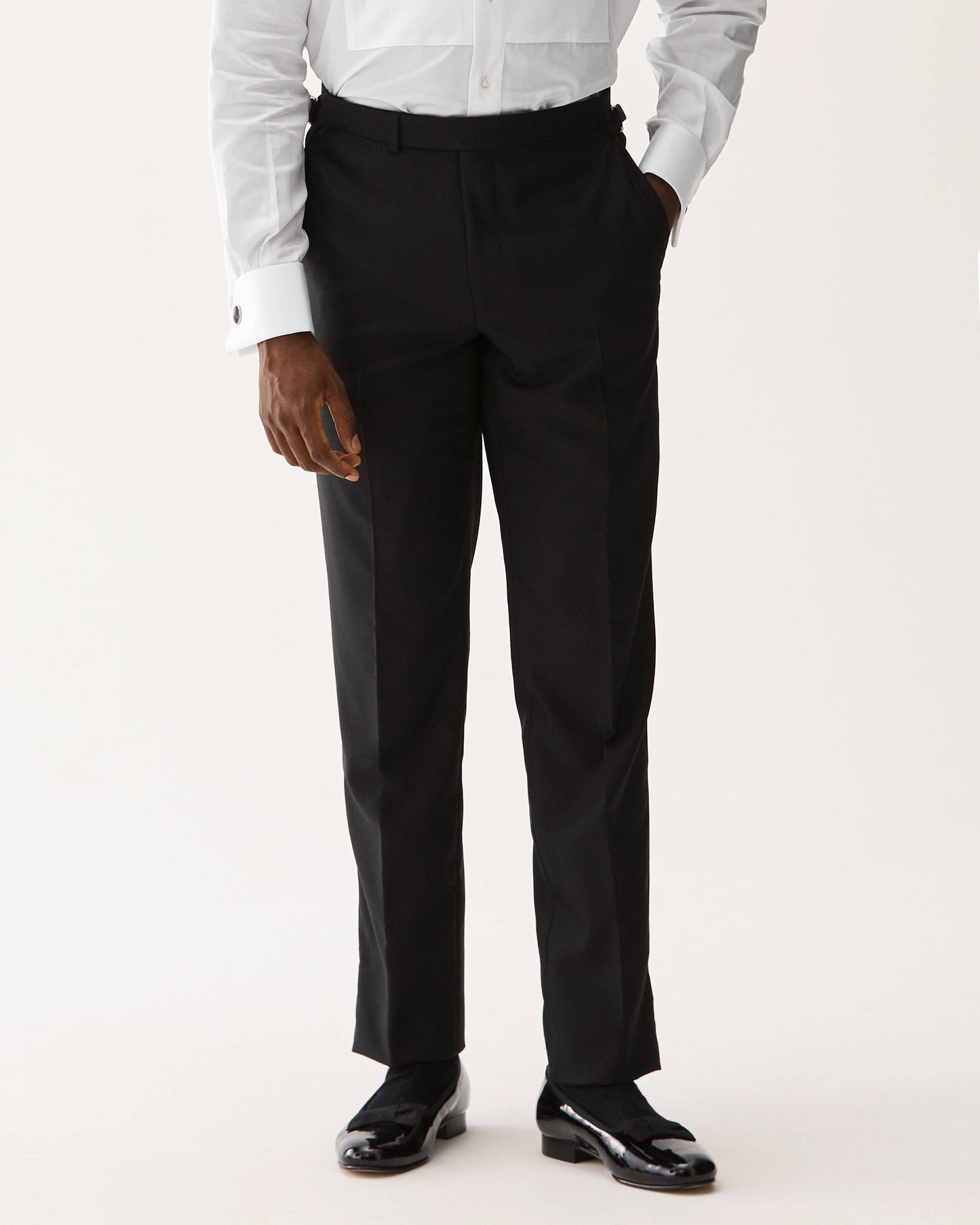 Wool Tuxedo Trouser Black