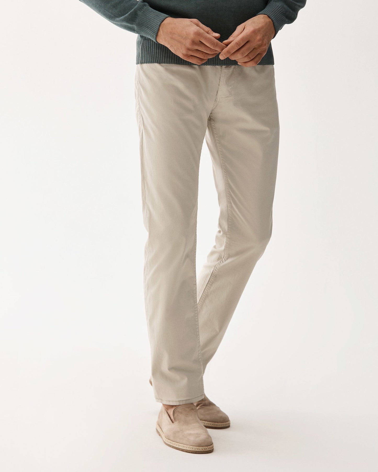 Cotton Jeans Beige