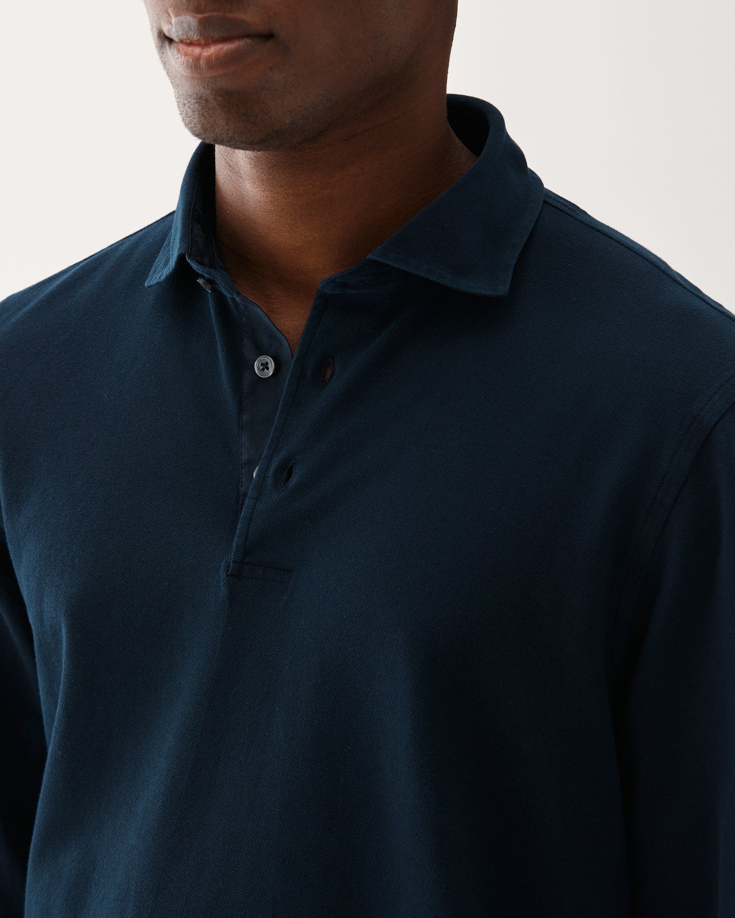 Polo Shirt Long Sleeve Navy