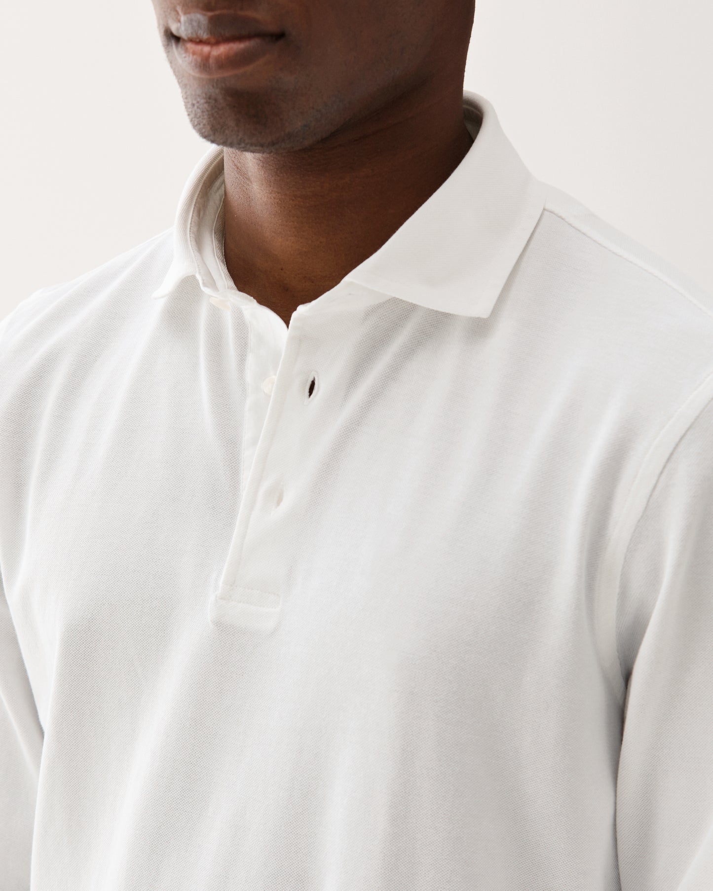 Polo Shirt Long Sleeve White