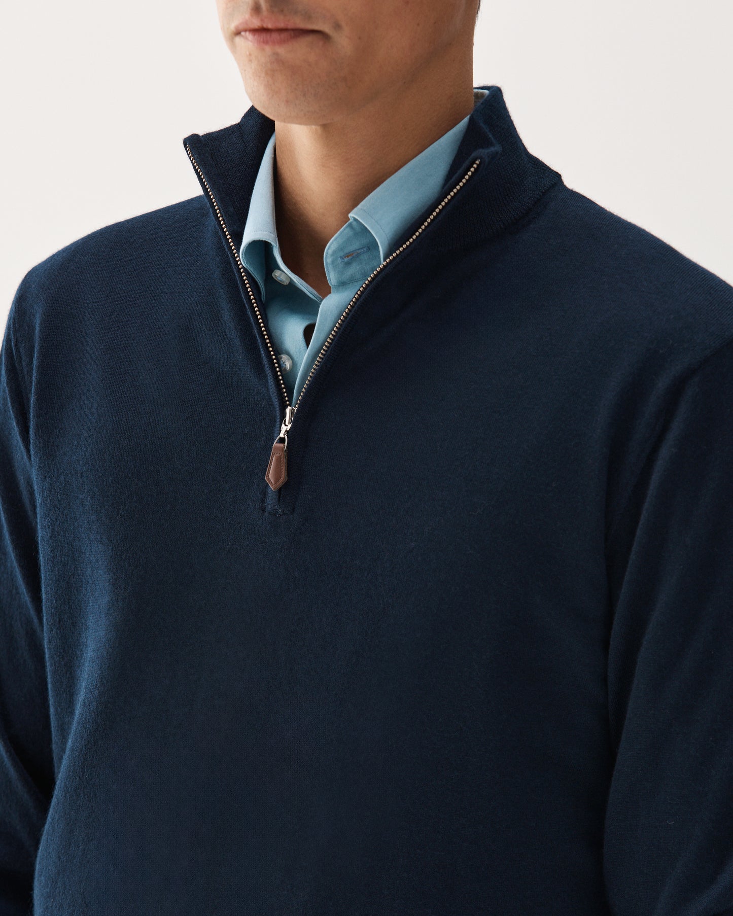 Cashmere Half-Zip Sweater Navy