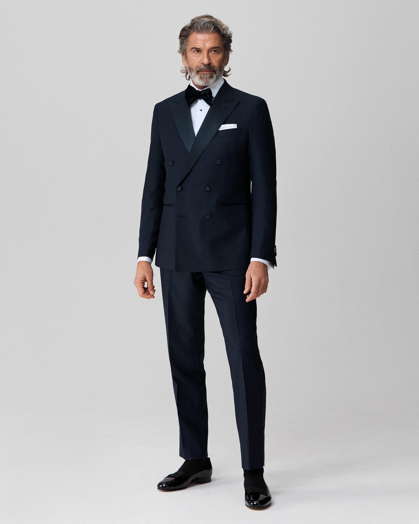 Wool Tuxedo Double-Breasted Navy