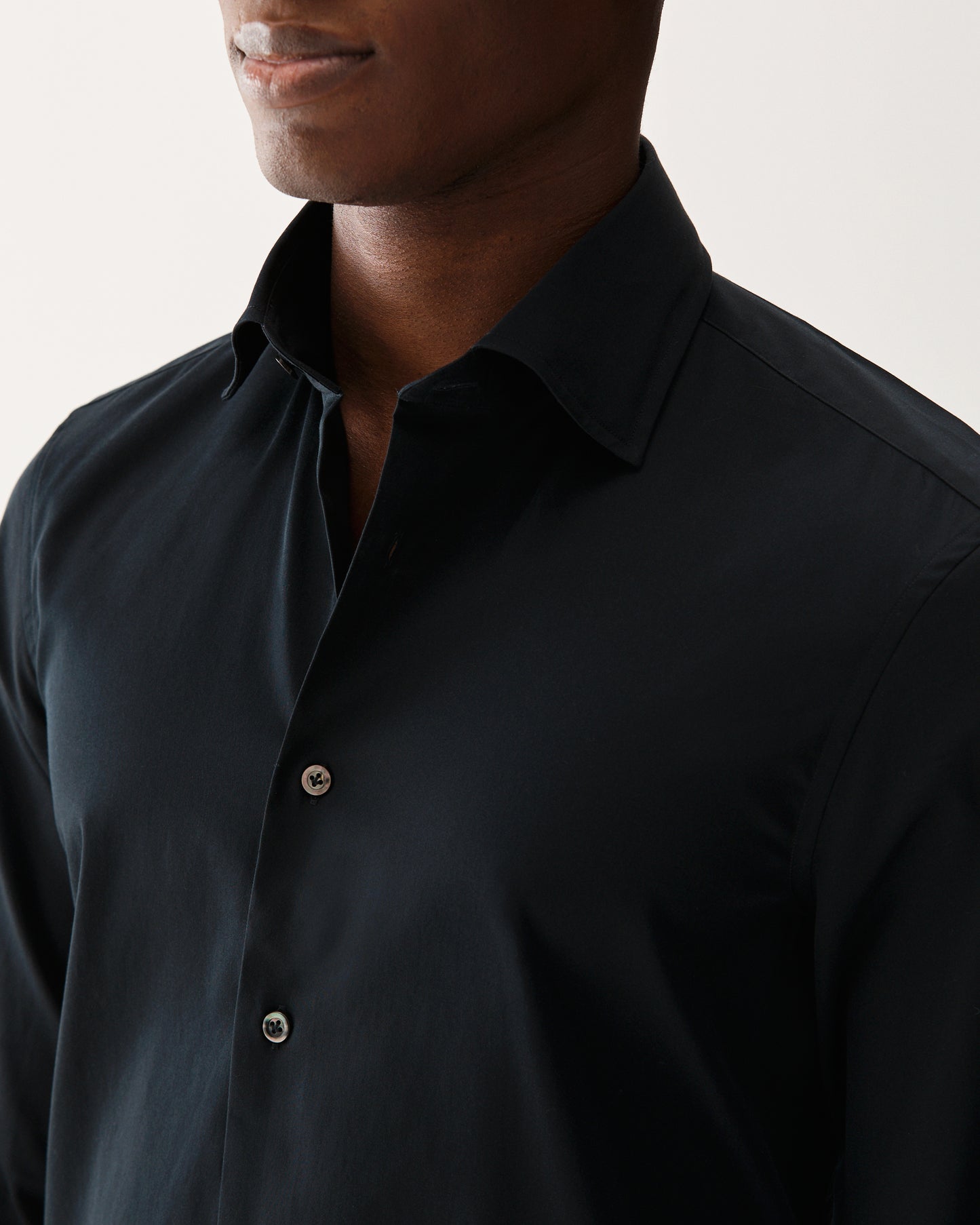 Cotton Sateen Shirt Black