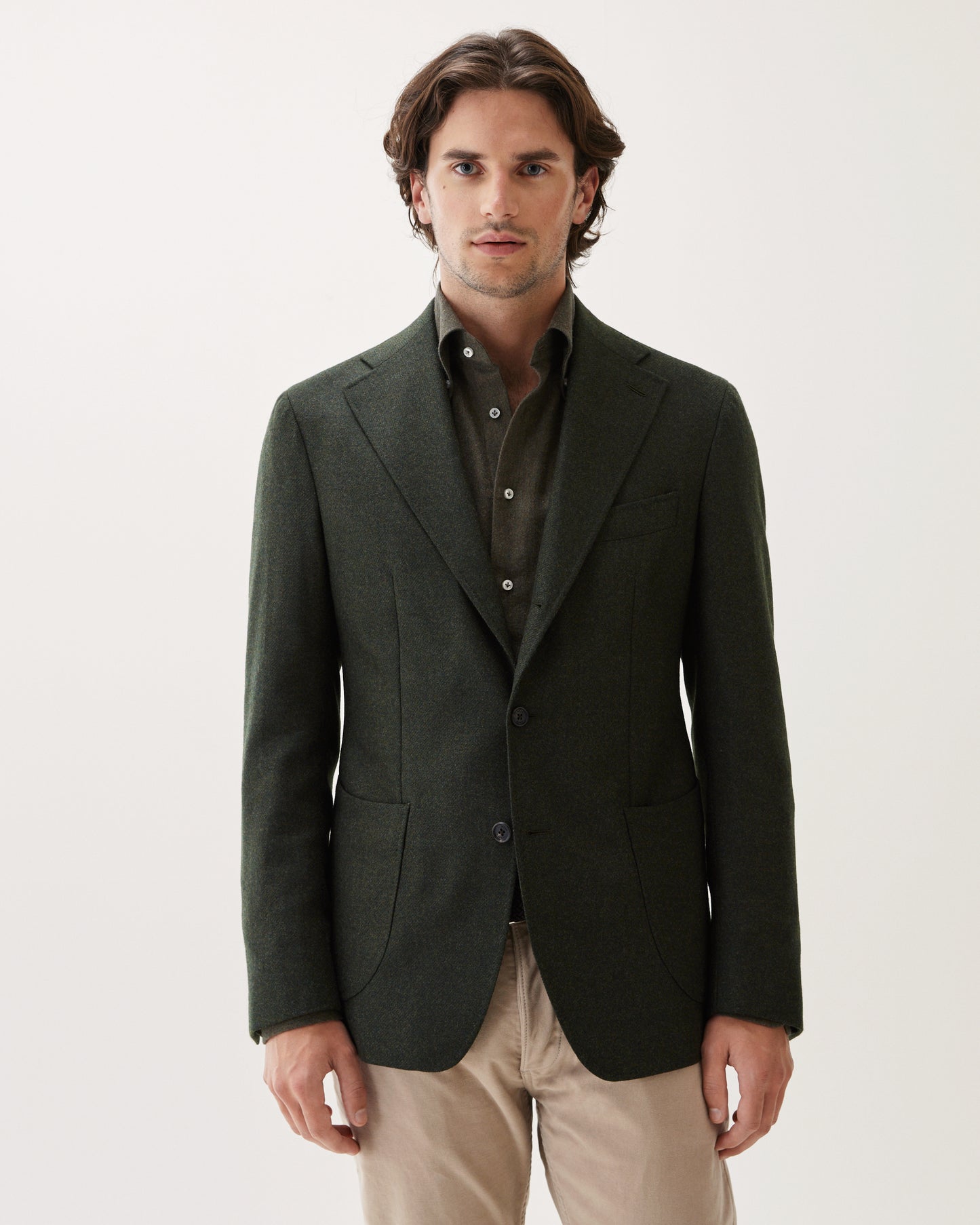 Wool Blend Jacket Forest Green