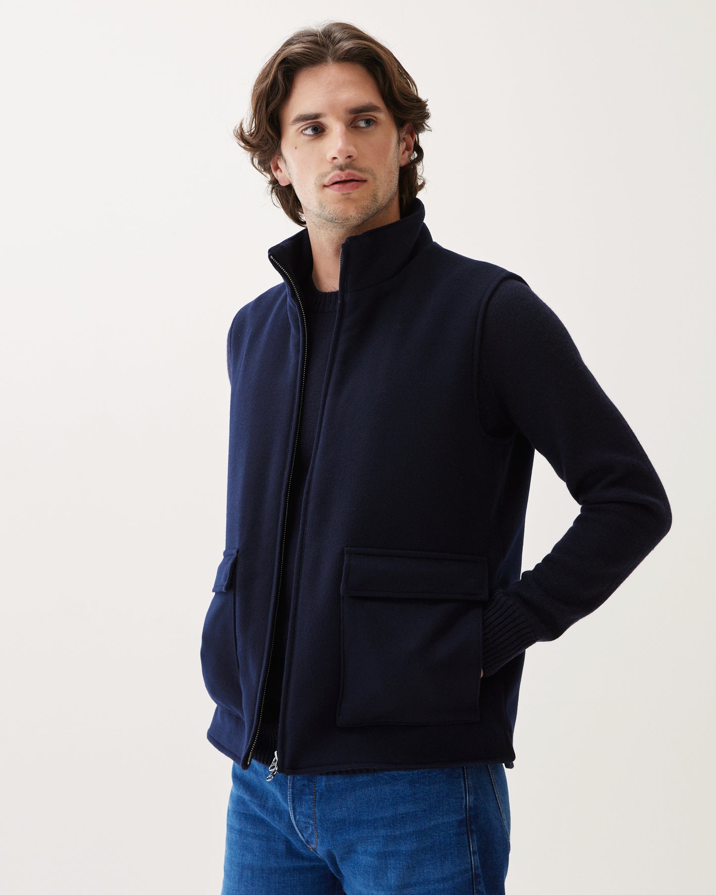 Vest Wool Navy