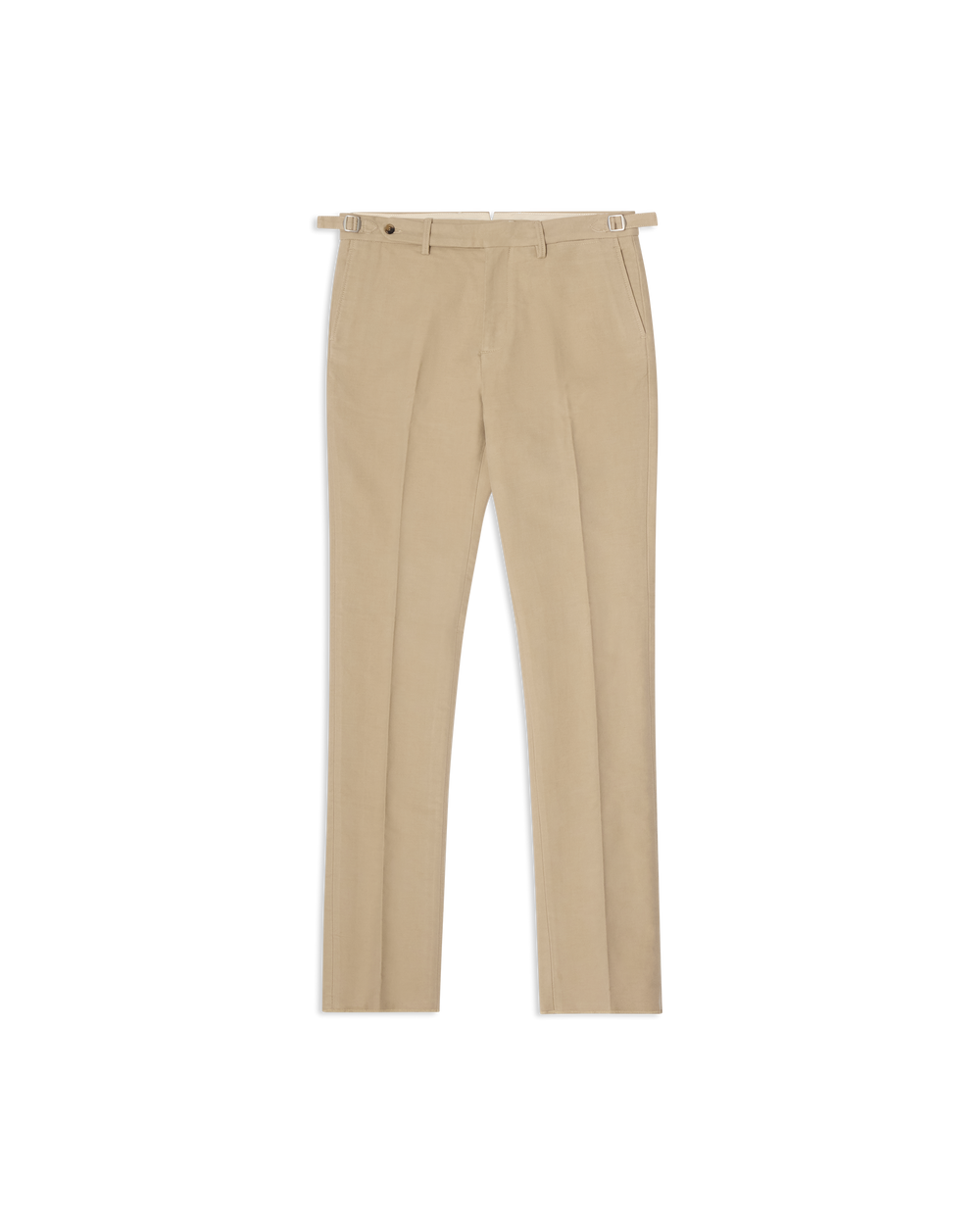 Brushed Cotton Tailored Trouser Beige