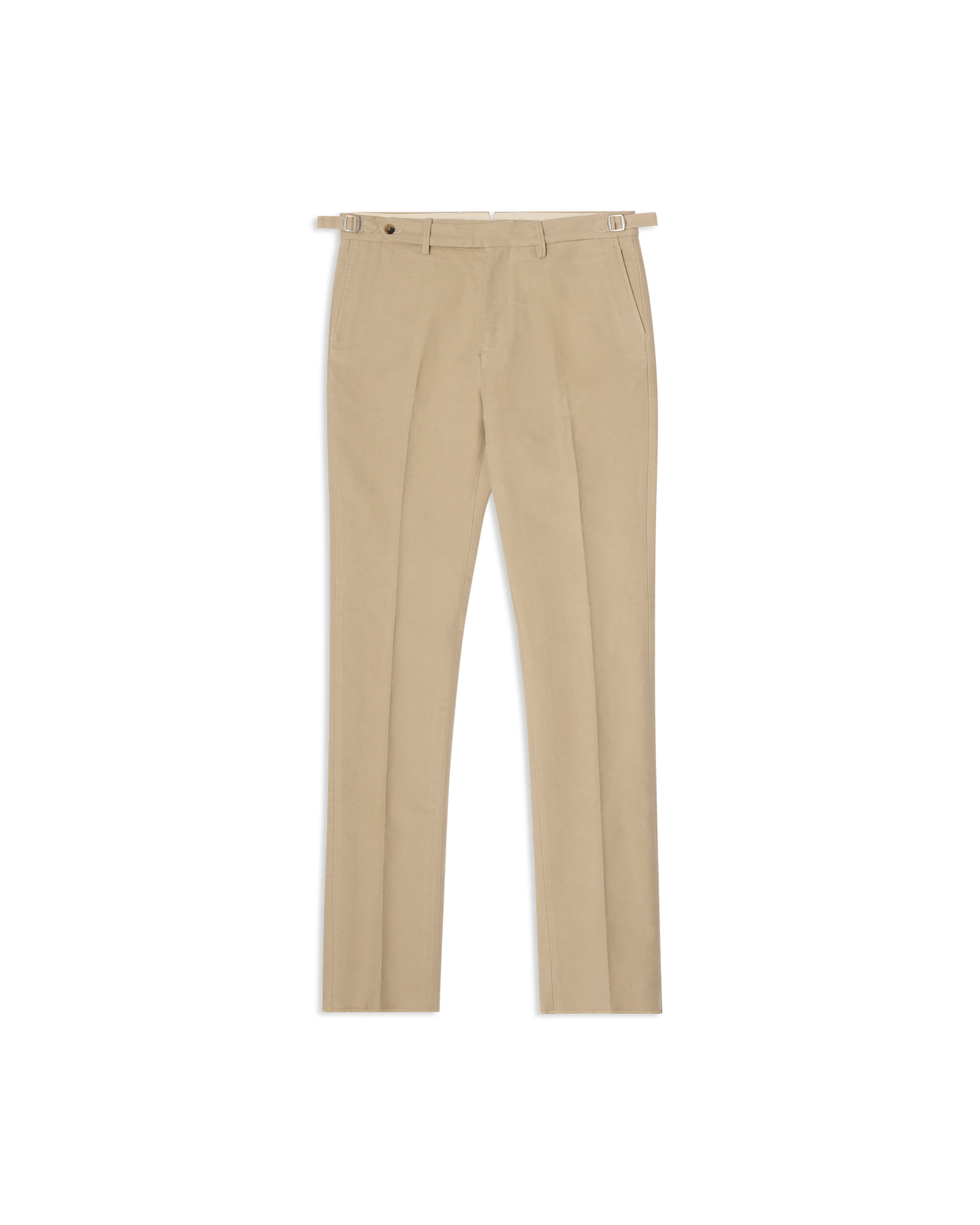 Brushed Cotton Tailored Trouser Beige