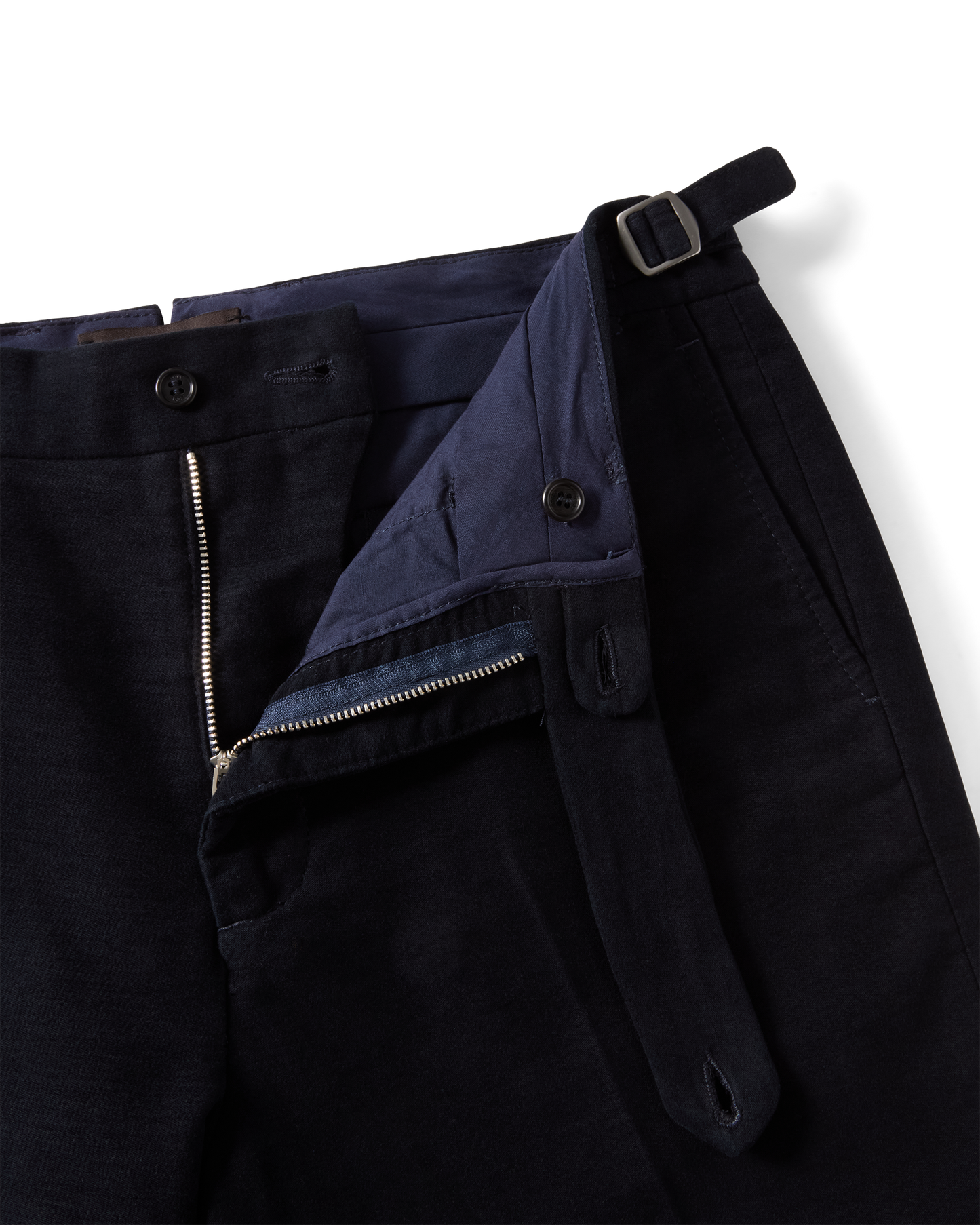 Brushed Cotton Tailored Trouser Navy