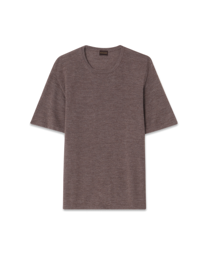 Cashmere Silk T-Shirt Brown