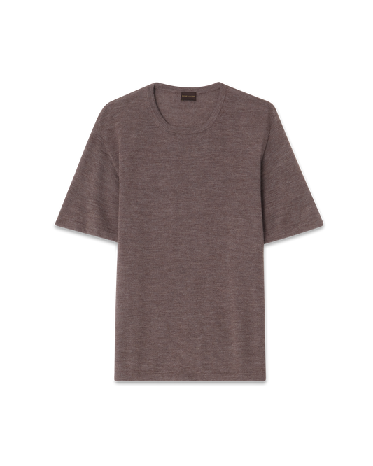 Cashmere Silk T-Shirt Brown