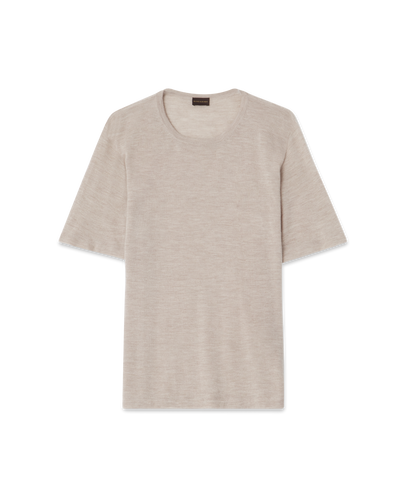 Cashmere Silk T-Shirt Beige