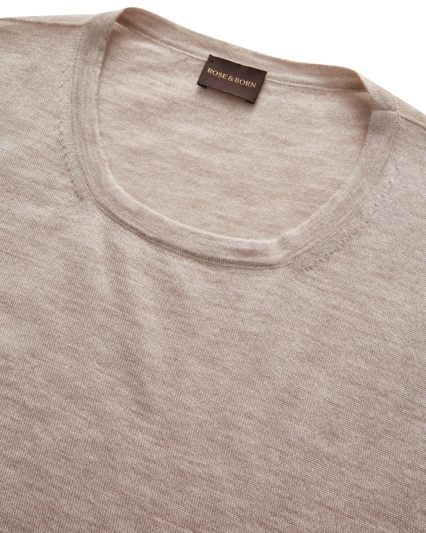 Cashmere Silk T-Shirt Beige