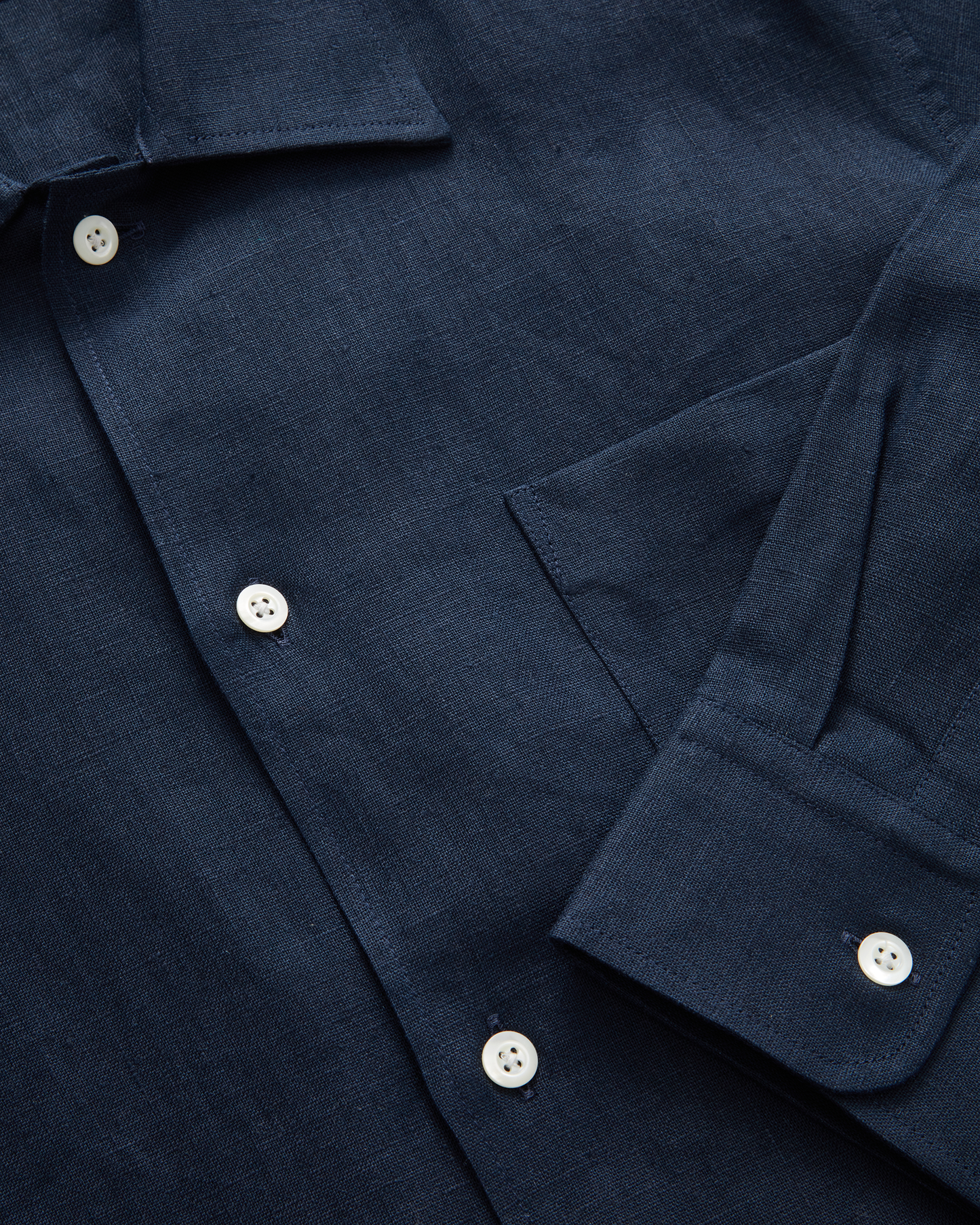 Linen Resort Shirt Navy