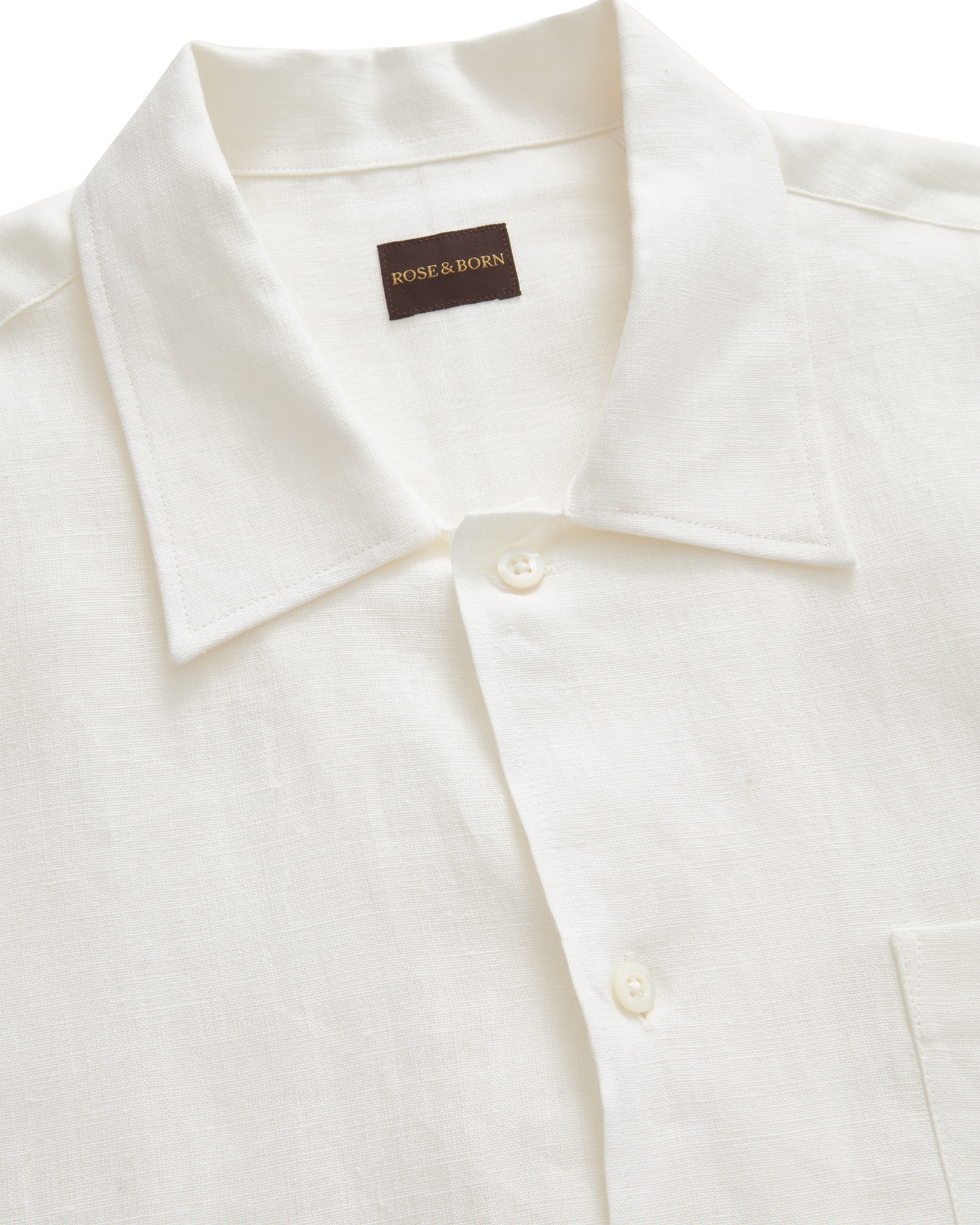 Linen Resort Shirt White