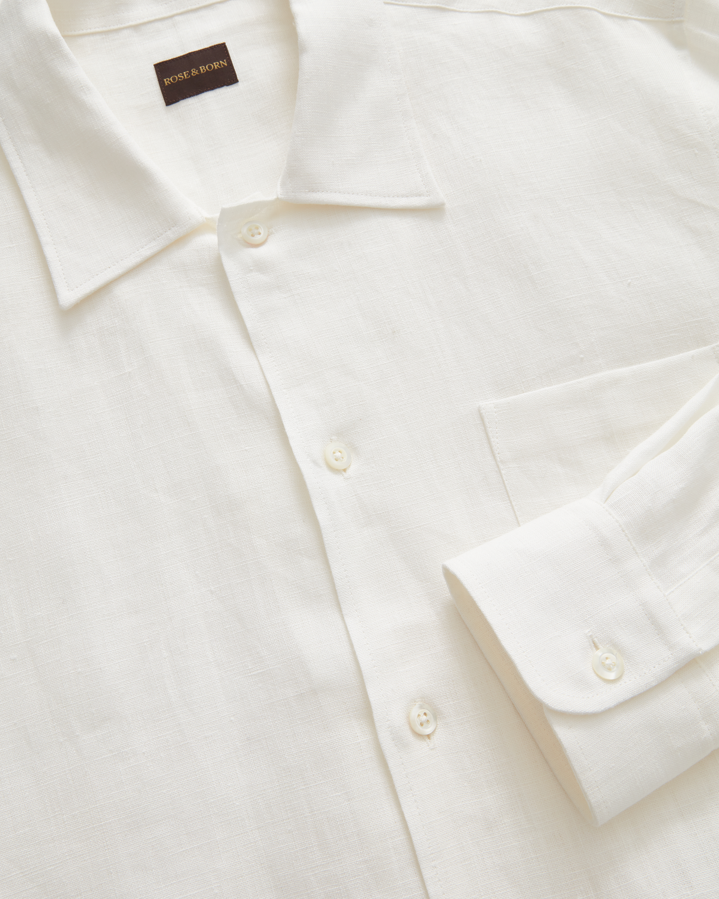 Linen Resort Shirt White