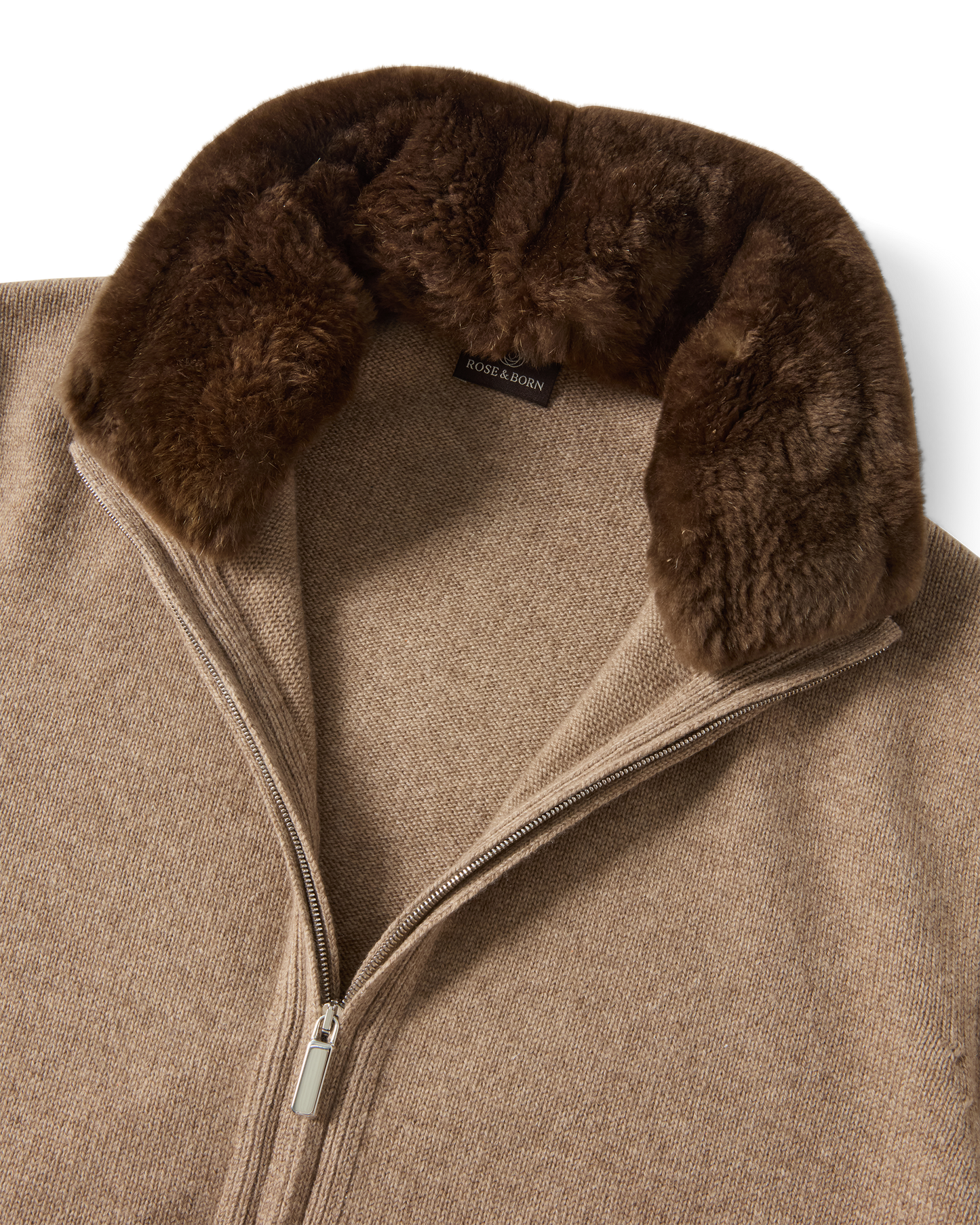 Fur Collar Baby Cashmere Blouson Taupe